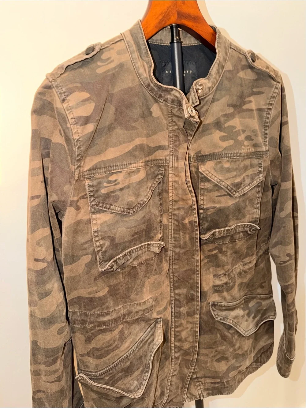 Sanctuary Camo Utility Jacket Womens M Military Field Jacket Y2K